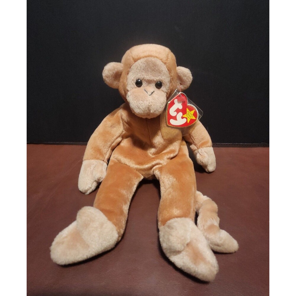 This is a Ty Beanie Baby "Bongo the Monkey" plush toy, style #4067, released in